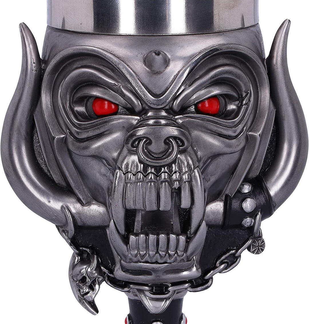 Nemesis Now offiziell lizenziertes Motörhead Snaggletooth Warpig Kelchglas, Silber, 20,5 cm