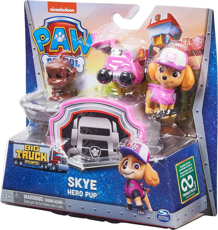 PAW Patrol, Big Truck Pups Skye Action Figure with Clip-on Rescue Drone