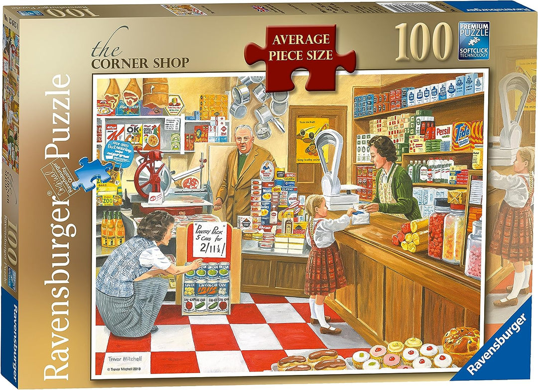 Ravensburger The Corner Shop 100 Piece Jigsaw Puzzle with Extra Large Pieces for Adults and Kids Age 10 Years Up