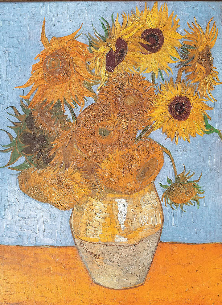 Clementoni 31438 Museumcollectie puzzel voor volwassenen en kinderen Van Gogh Zonnebloemen 1000 stukjes