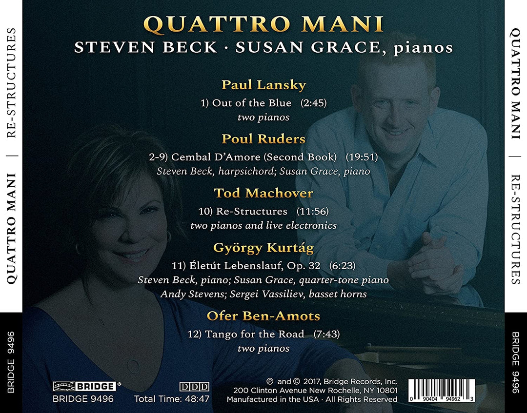 Quattro Mani - Re-Structures [Quattro Mani; Andy Stevens; Sergei Vassiliev] [Bridge Records: BRIDGE 9496] [Audio CD]