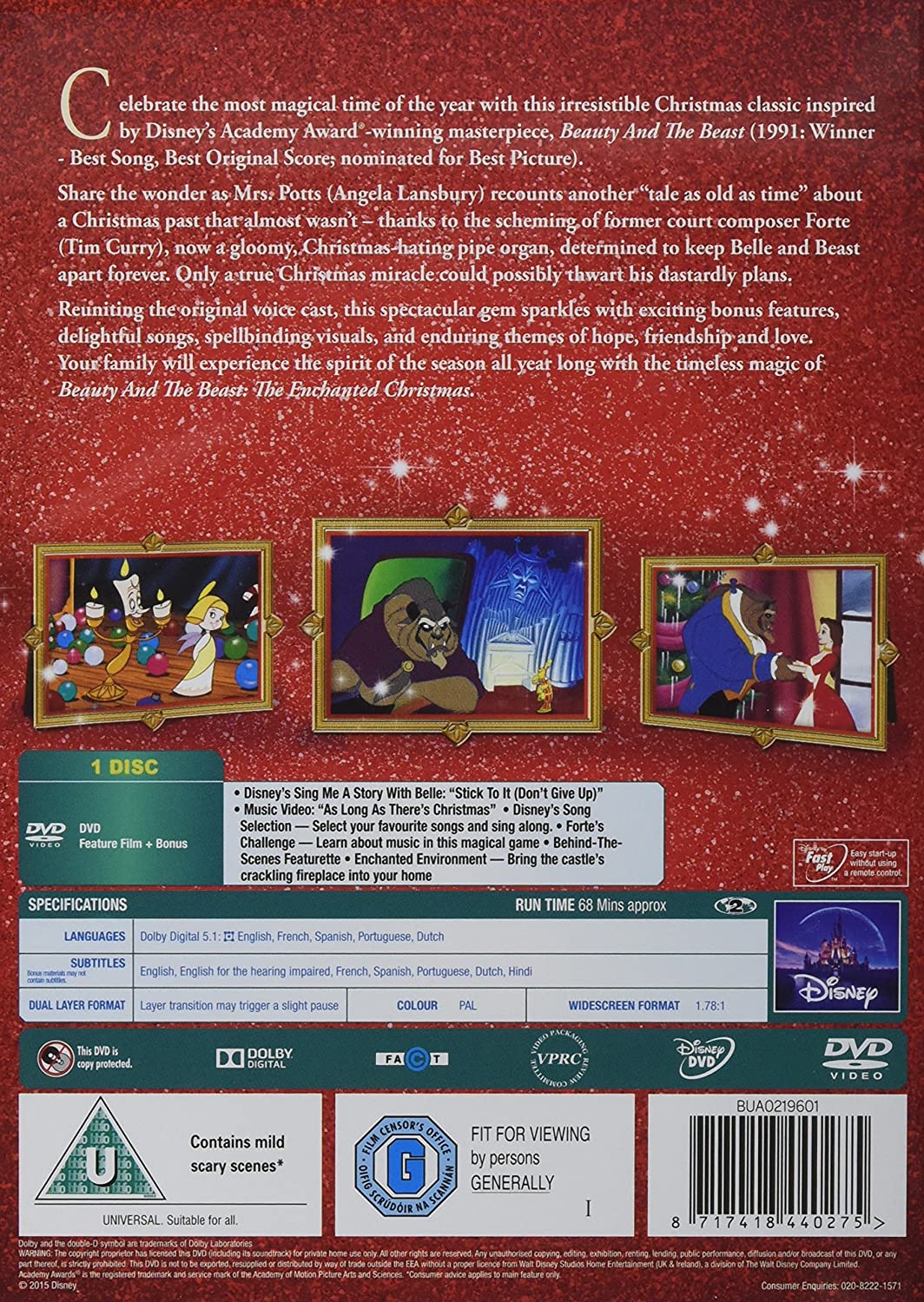 Beauty & The Beast - The Enchanted Christmas [DVD] [2017]