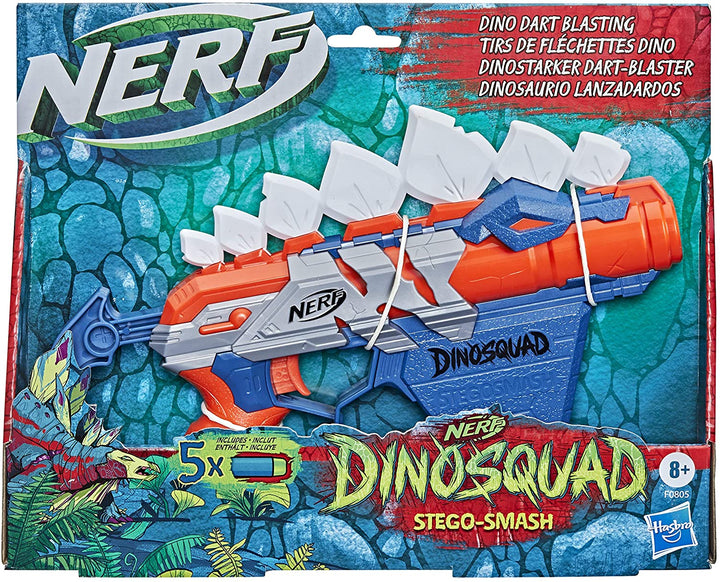 Nerf DinoSquad Stegosmash Dart Blaster 4 Dart Storage 5 Nerf Darts ufficiali