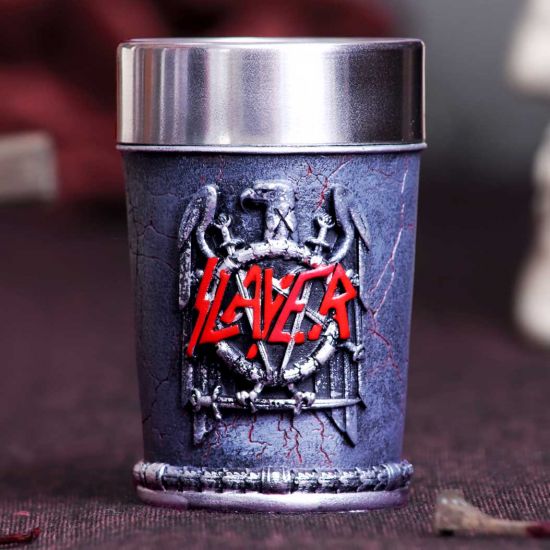 Nemesis Now B4132M8 Slayer Shot Glass 7cm Black, Resin w/Stainless Steel Insert