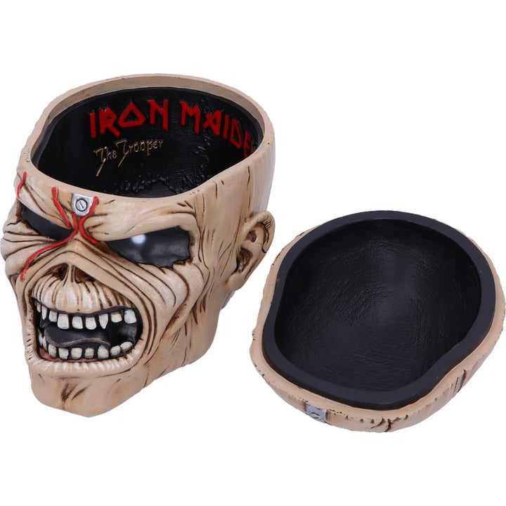 Nemesis Now Iron Maiden Eddie The Trooper Head Trinket Box, Polyresin, Beige, One Size