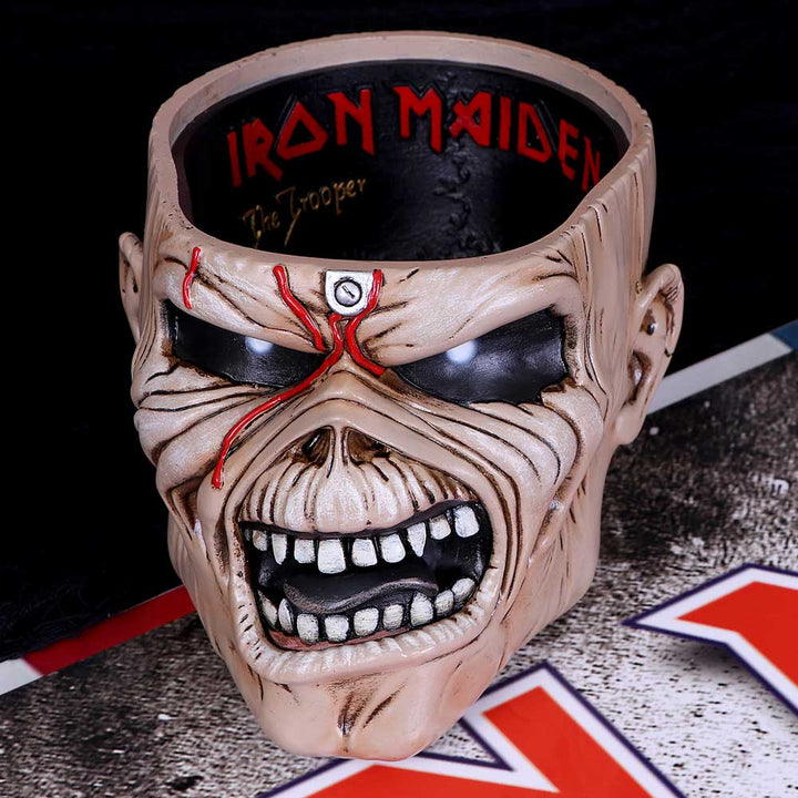 Nemesis Now Iron Maiden Eddie The Trooper Head Trinket Box, Polyresin, Beige, One Size