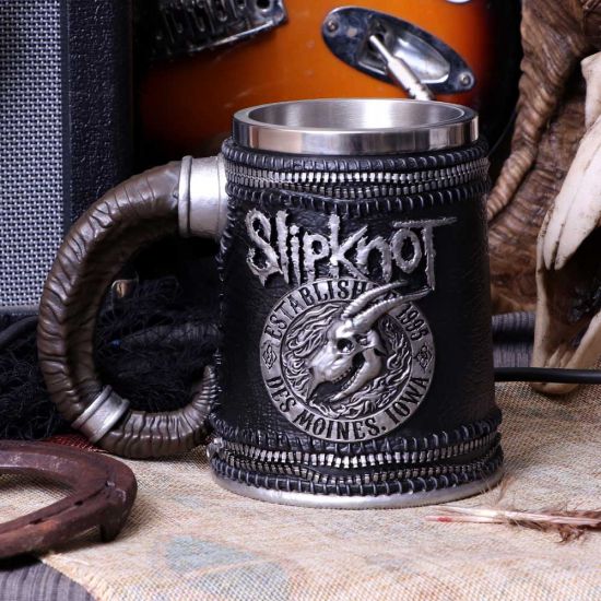 Nemesis Now B5172R0 Officially Licensed Slipknot Flaming Goat Logo Tankard, Black, 15.2cm