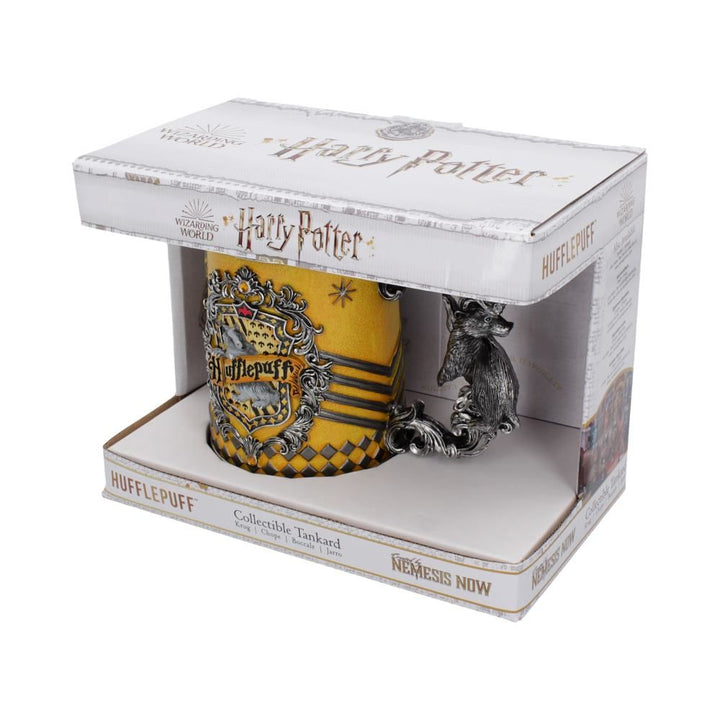 Nemesis Now Officially Licensed Harry Potter Hufflepuff Hogwarts House Collectible Tankard Yellow 15.5cm