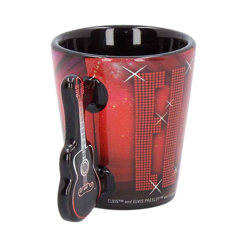 Nemesis Now C3625J7 Espresso Cup Elvis '68 3oz, Resin w/Stainless Steel, Red