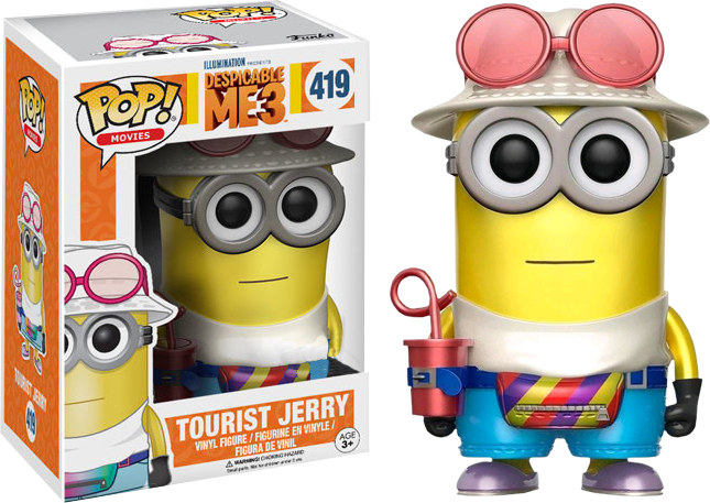 Despicable Me 3 Tourist Jerry Metallic Funko 15075 Pop ! Vinyle #419