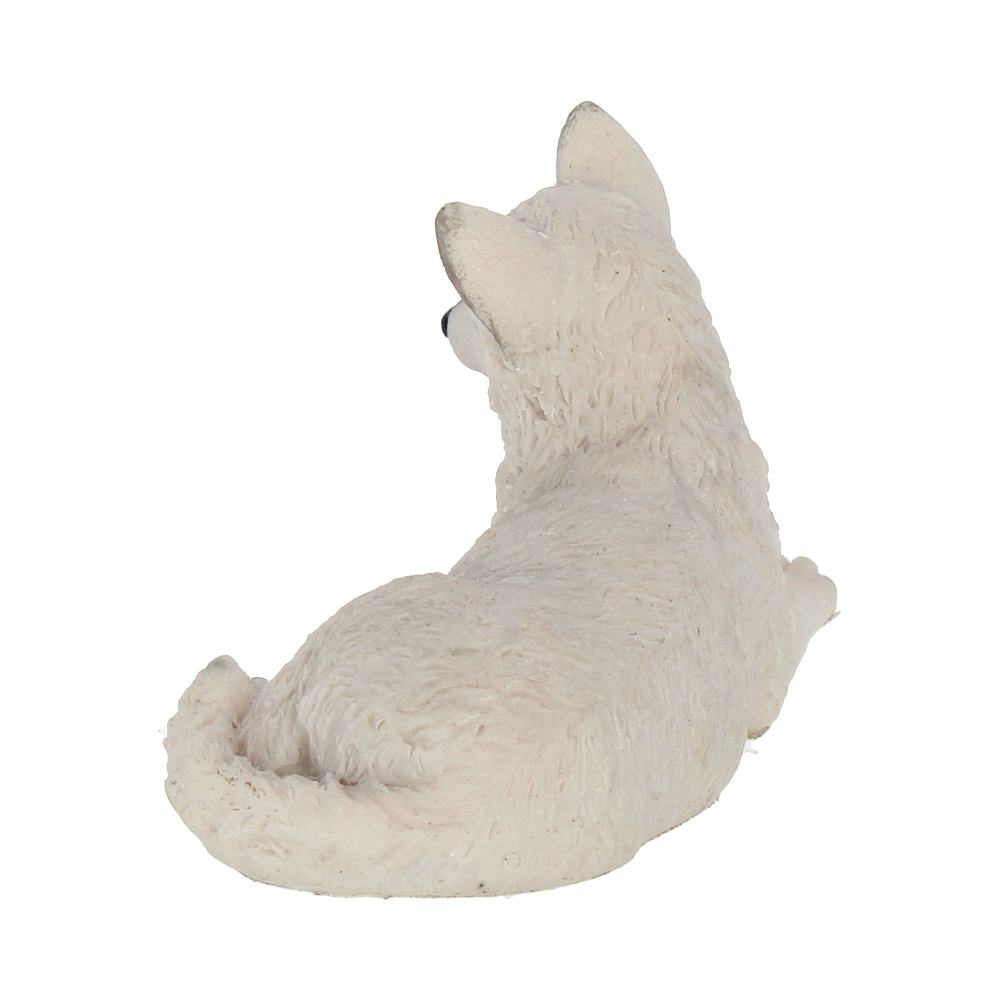 Nemesis Now Winter Wolf Pup Figurine 12cm White